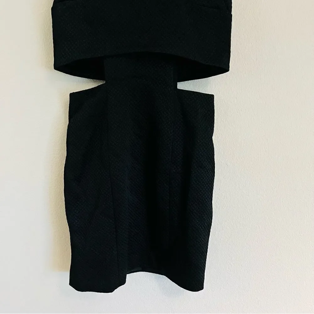 Cynthia rowley Women's Black Mid Cut Out Midi Sleeveless Dress Size 2